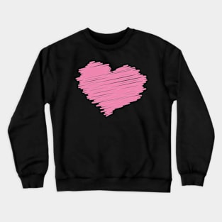 Happy Valentine's Day. PINK HEART Crewneck Sweatshirt